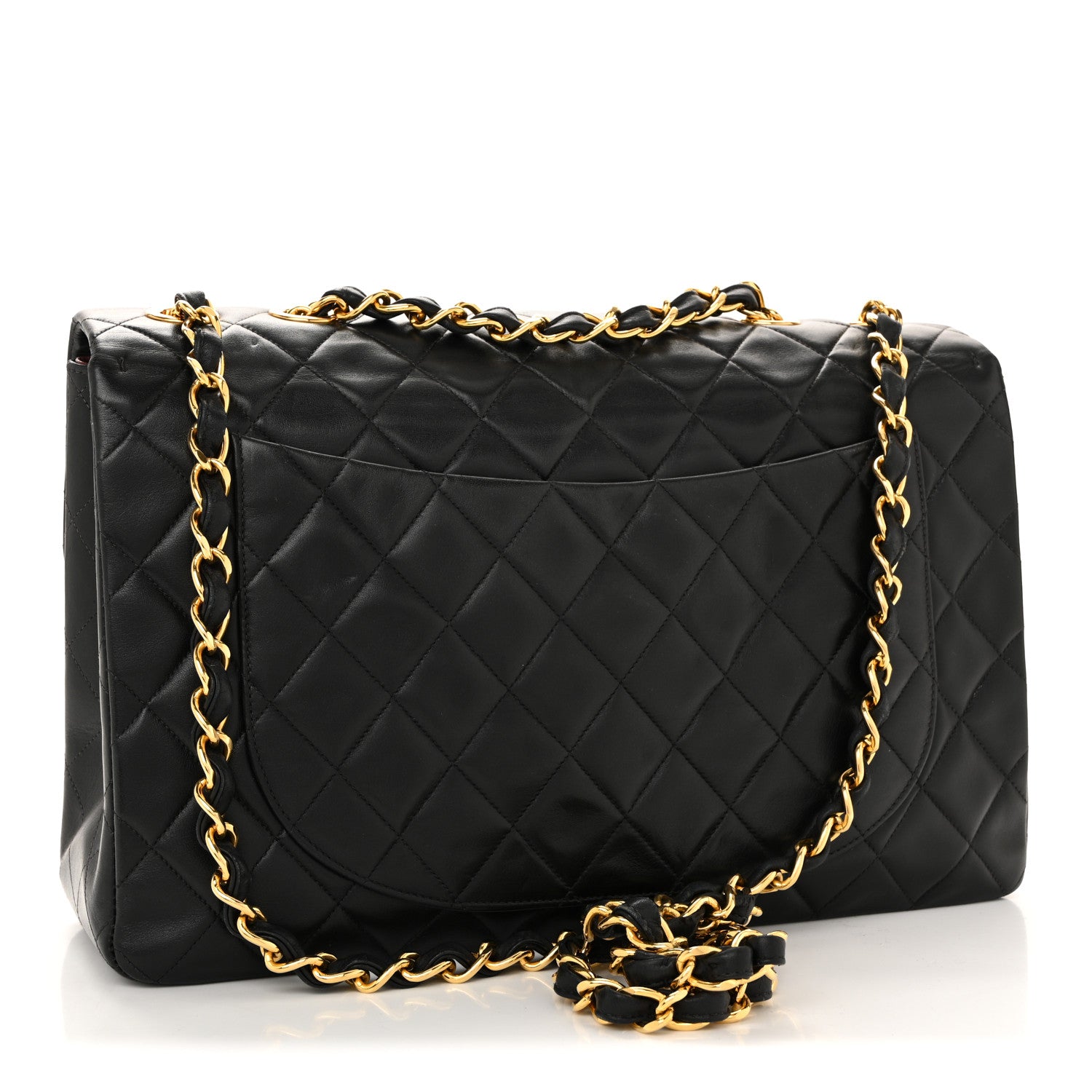 Chanel Lambskin Quilted XL Jumbo Single Flap Black 3 of 14
