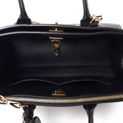 Louis Vuitton Calfskin Studded City Steamer MM Black 7 of 8