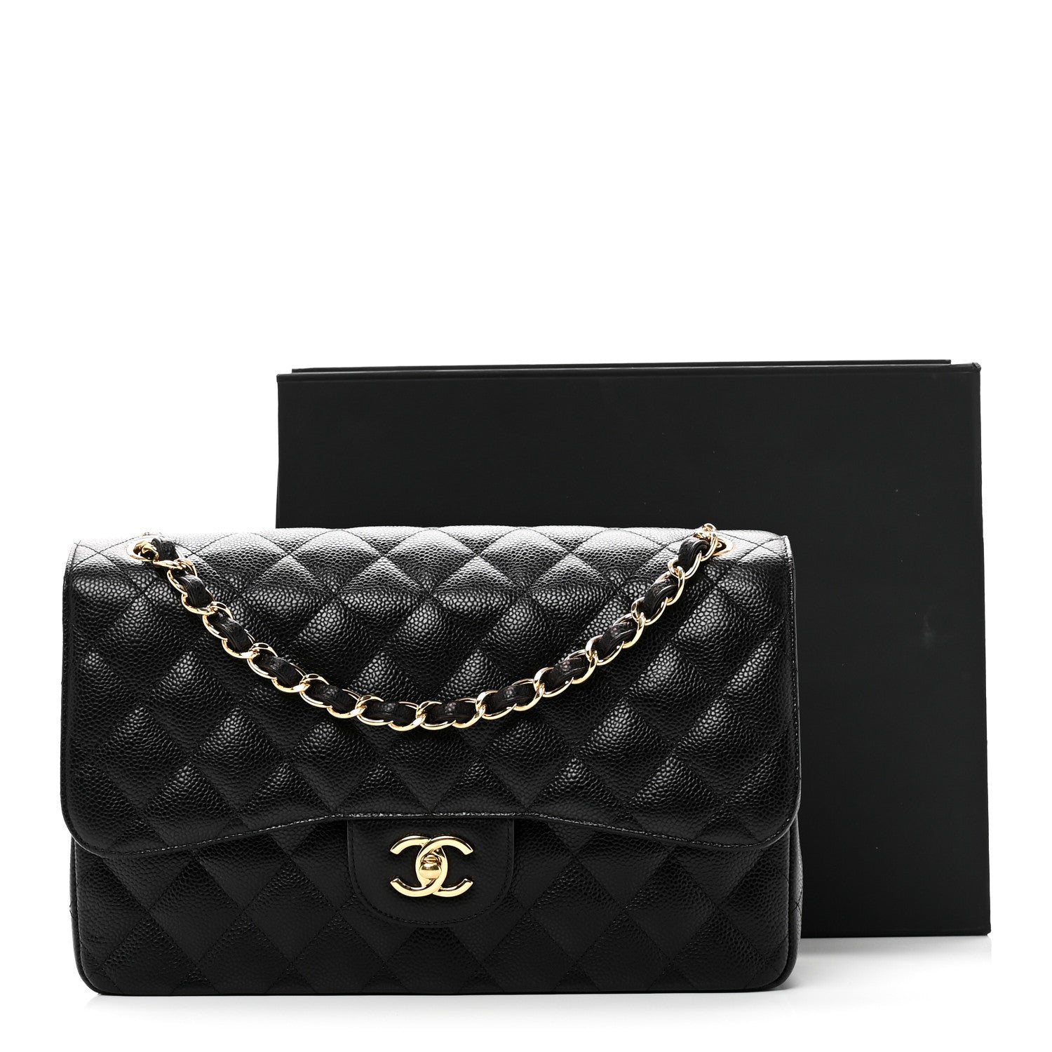 Chanel Caviar Quilted Jumbo Double Flap Black 11 of 11