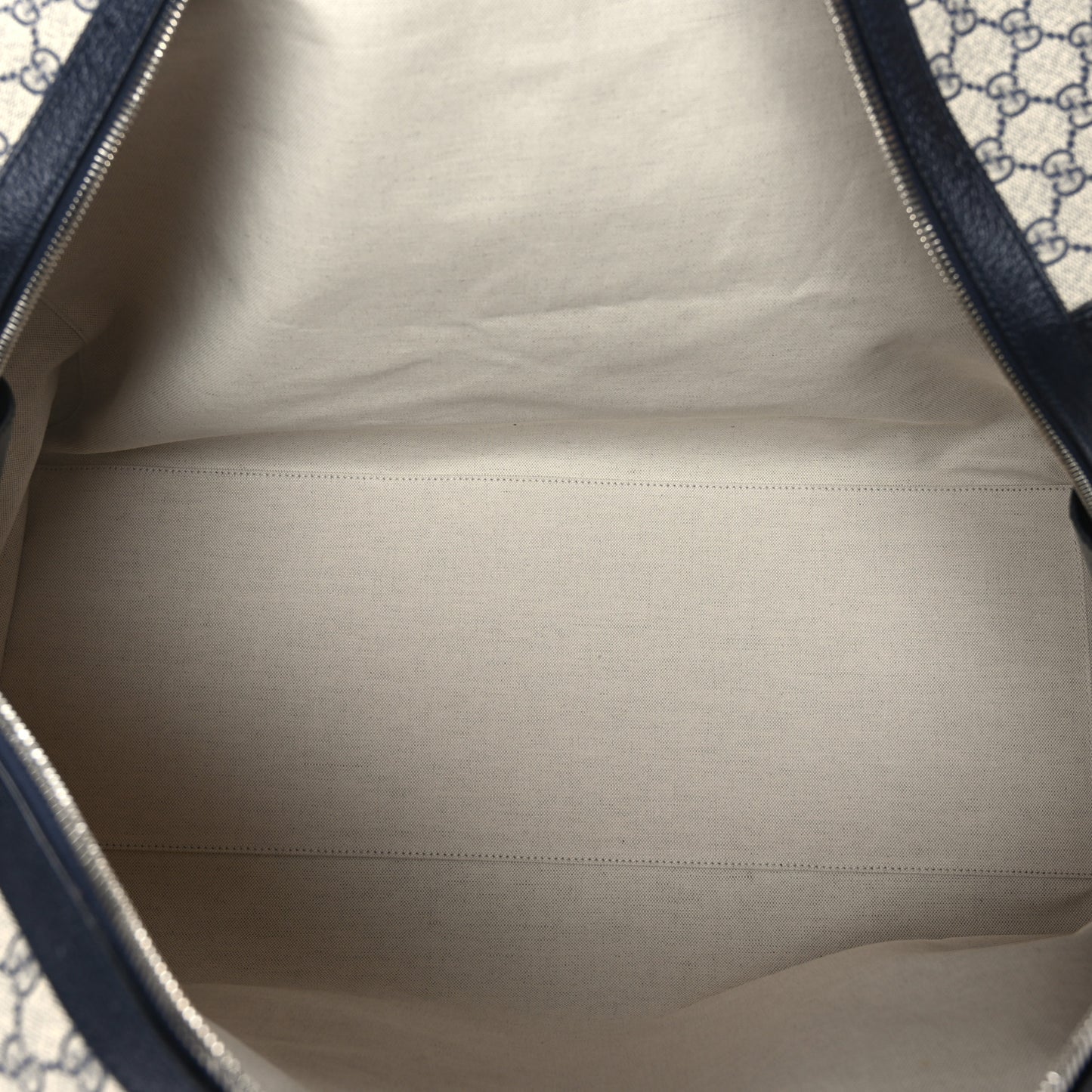 GG Supreme Monogram Textured Dollar Calfskin Web Large Savoy Duffle Bag Beige Blue