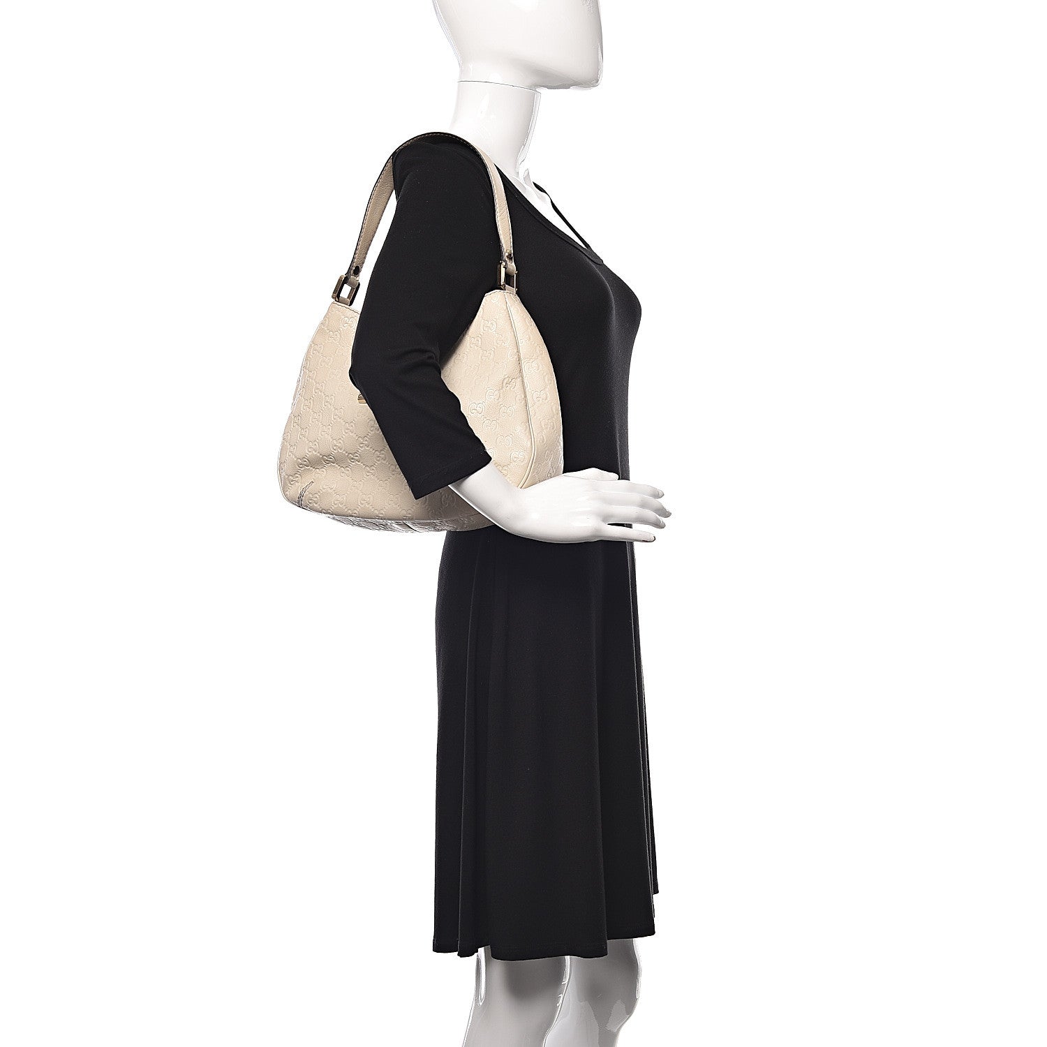 Gucci Guccissima Medium New Ladies Web Hobo White 2 of 11