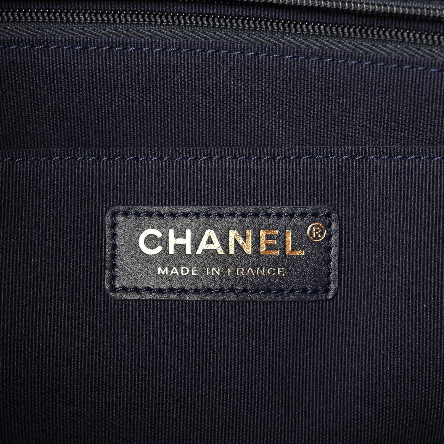 Chanel Denim Quilted XXL Travel Flap Bag Dark Blue Orange 7 of 12