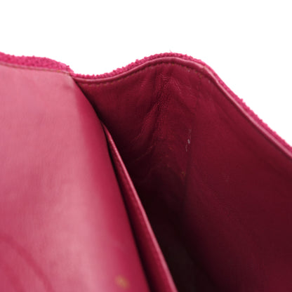Chanel Tweed Quilted Medium Double Flap Fuchsia 14 of 14