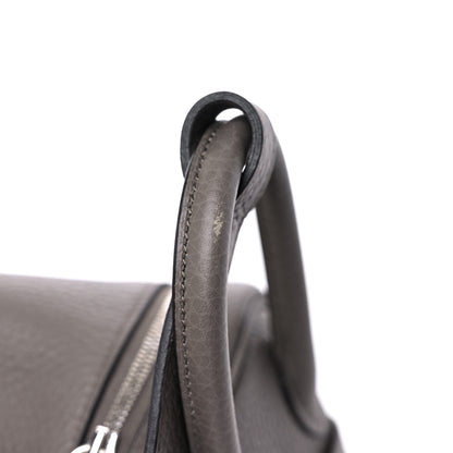 Hermes Taurillon Clemence Mini Lindy 20 Etain 14 of 16