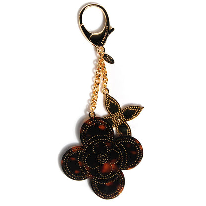 Louis Vuitton Stipply Flower Bag Charm Tortoise 1 of 5