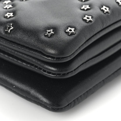 Christian Dior Calfskin Star Motif Macrocannage Mini Caro Bag Black 6 of 6