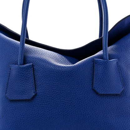 Burberry Grainy Calfskin Medium Baynard Tote Brilliant Blue 8 of 14