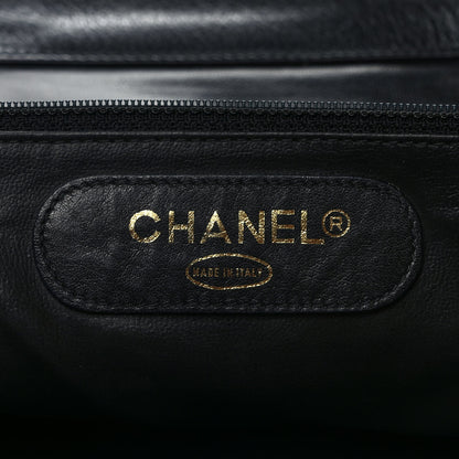 Chanel Canvas Lambskin Quilted Shopper Tote Black 5 of 9