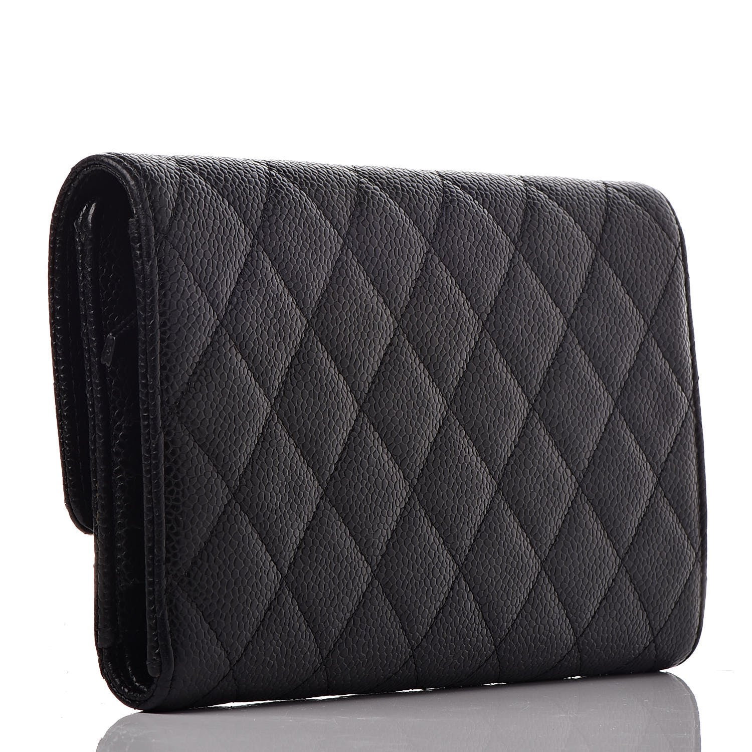 Chanel Caviar Quilted Large Flap Wallet Black 3 of 10