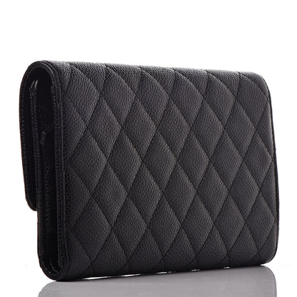 Chanel Caviar Quilted Large Flap Wallet Black 3 of 10