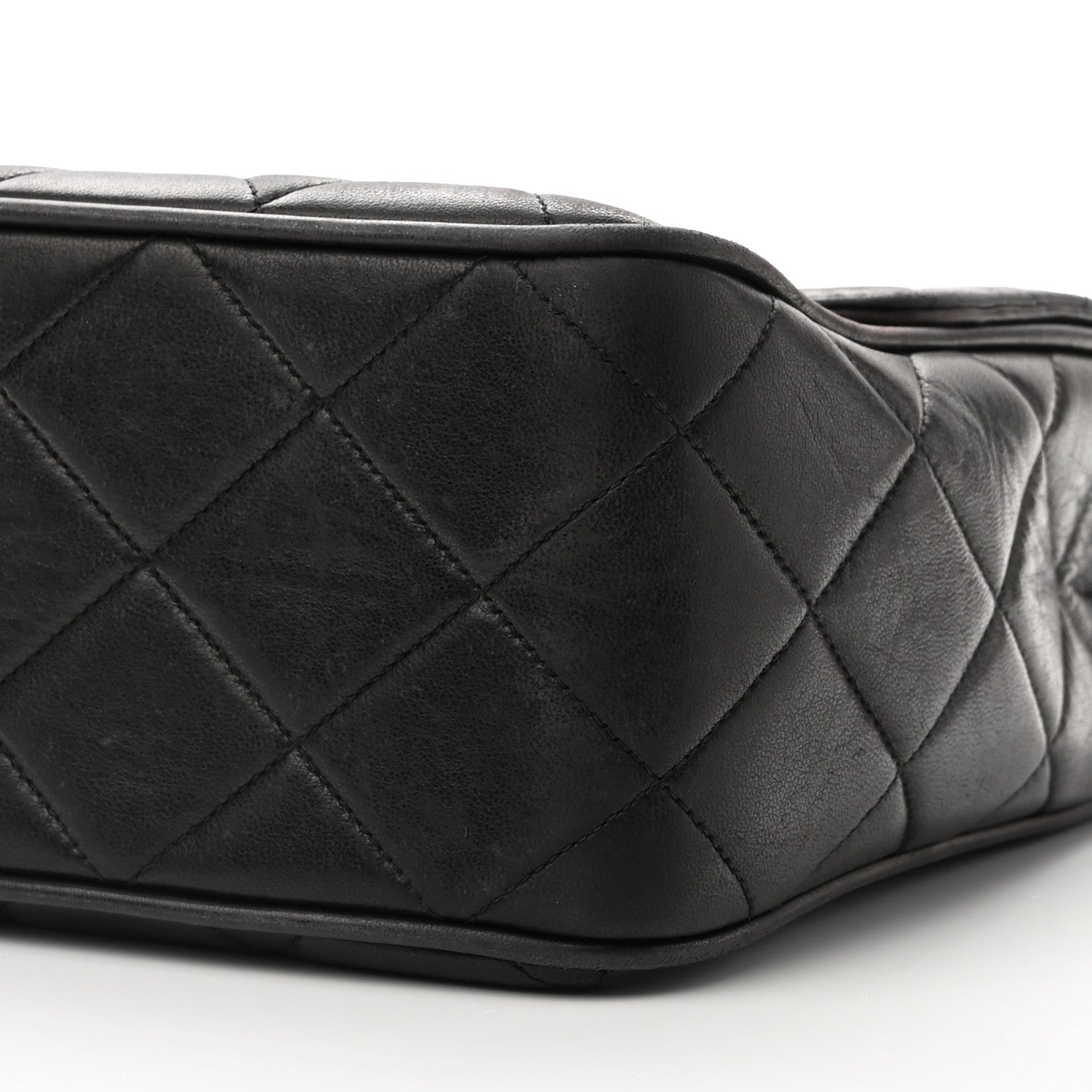 Chanel Lambskin Quilted Mini Square Flap Bag Black 9 of 10