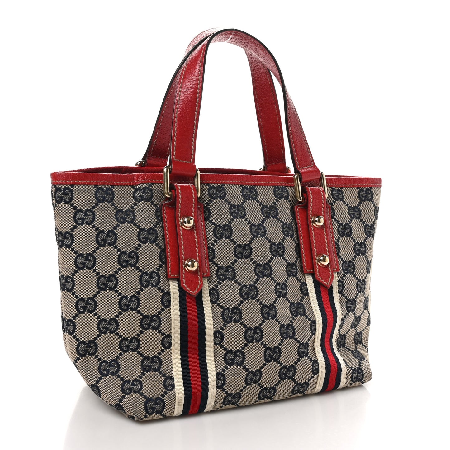 Monogram Small Jolicoeur Tote Navy Red