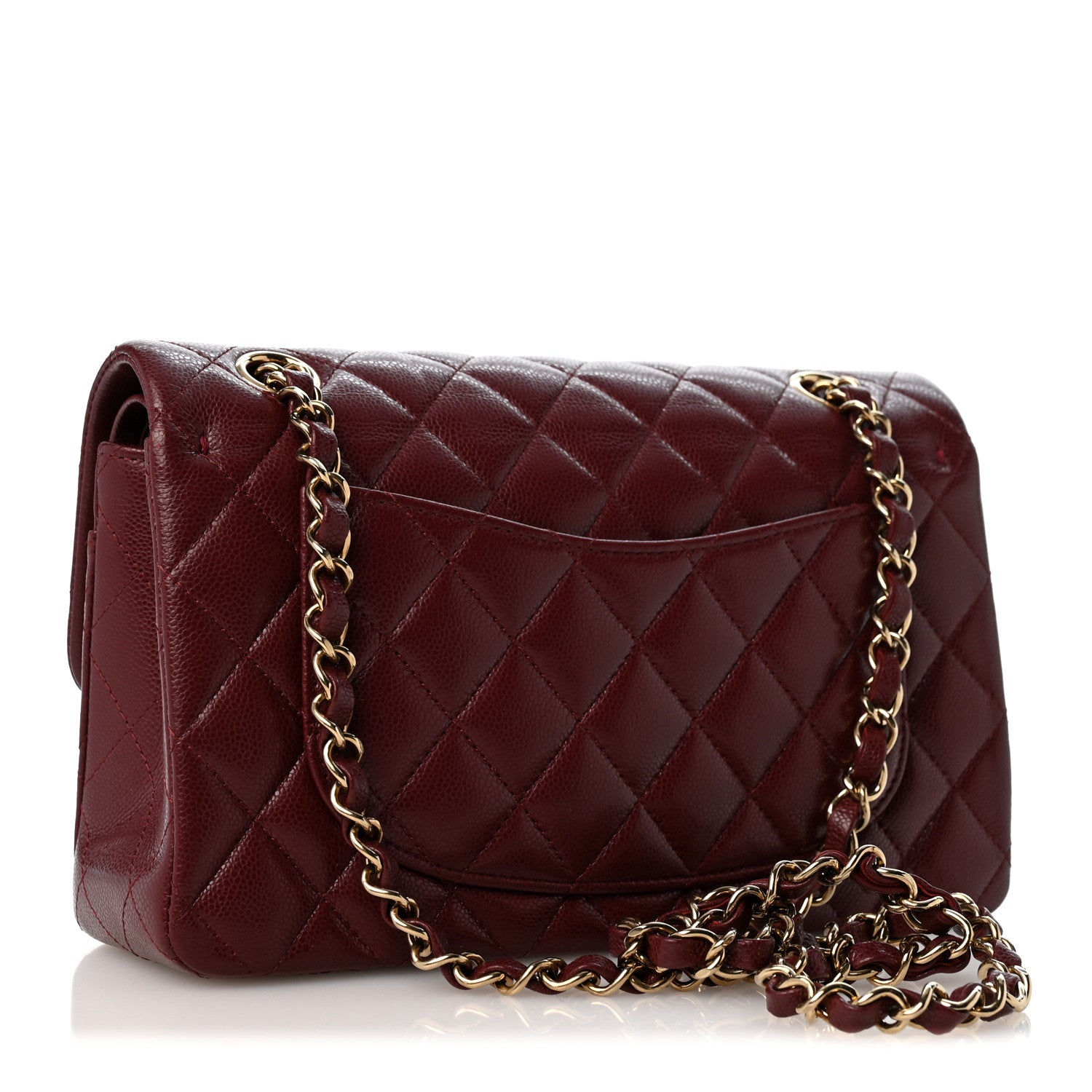 Chanel Caviar Quilted Small Double Flap Burgundy 3 of 13