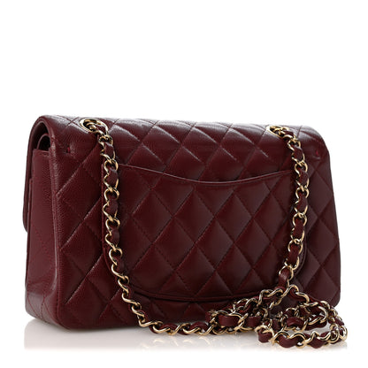 Chanel Caviar Quilted Small Double Flap Burgundy 3 of 13
