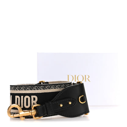 Christian Dior Canvas Embroidered Shoulder Strap Blue 5 of 5