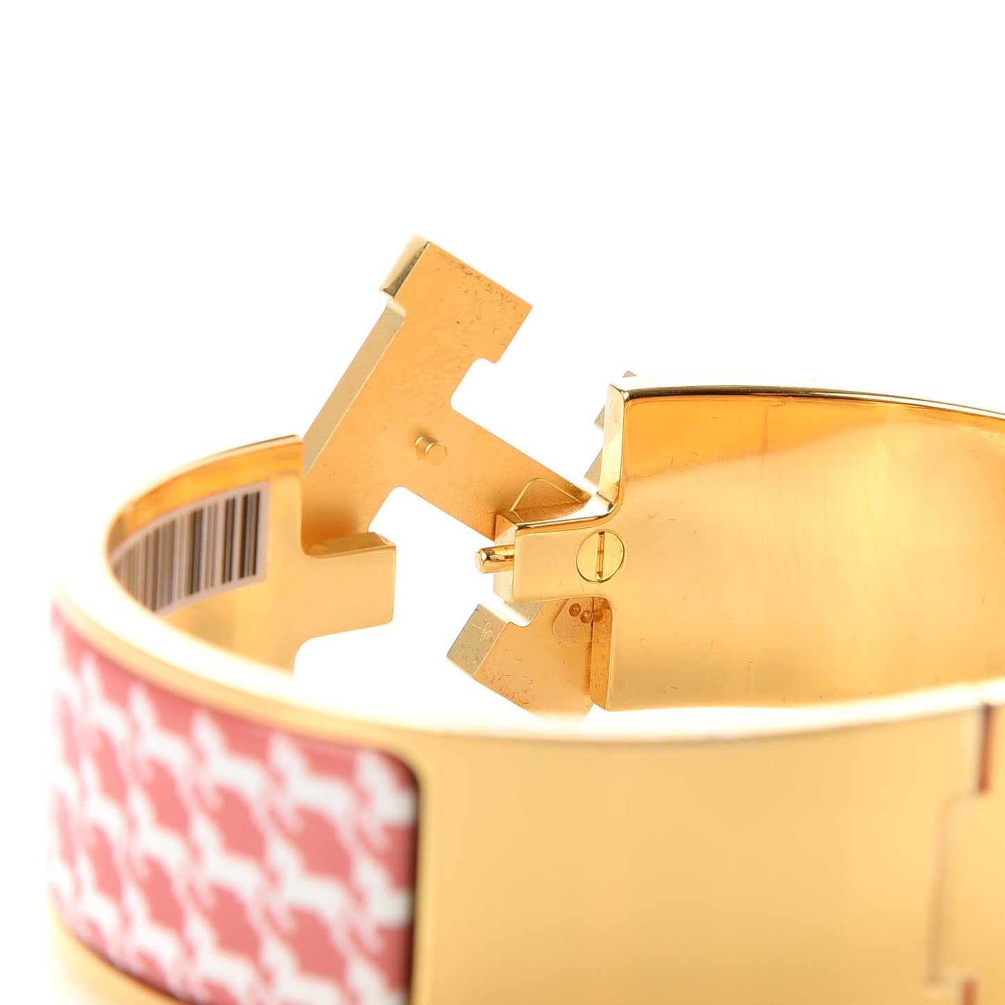 Enamel Cheval Pixel Wide Clic Clac H Bracelet GM Terre Orange
