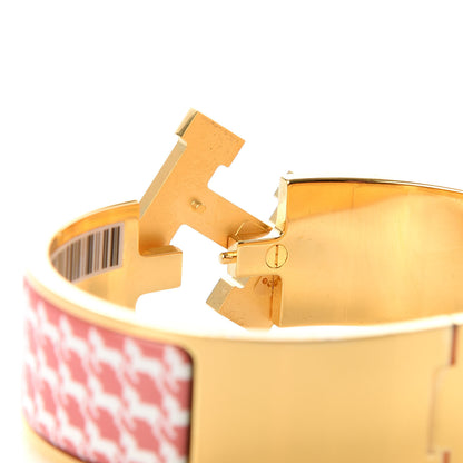 Hermes Enamel Cheval Pixel Wide Clic Clac H Bracelet GM Terre Orange 5 of 6