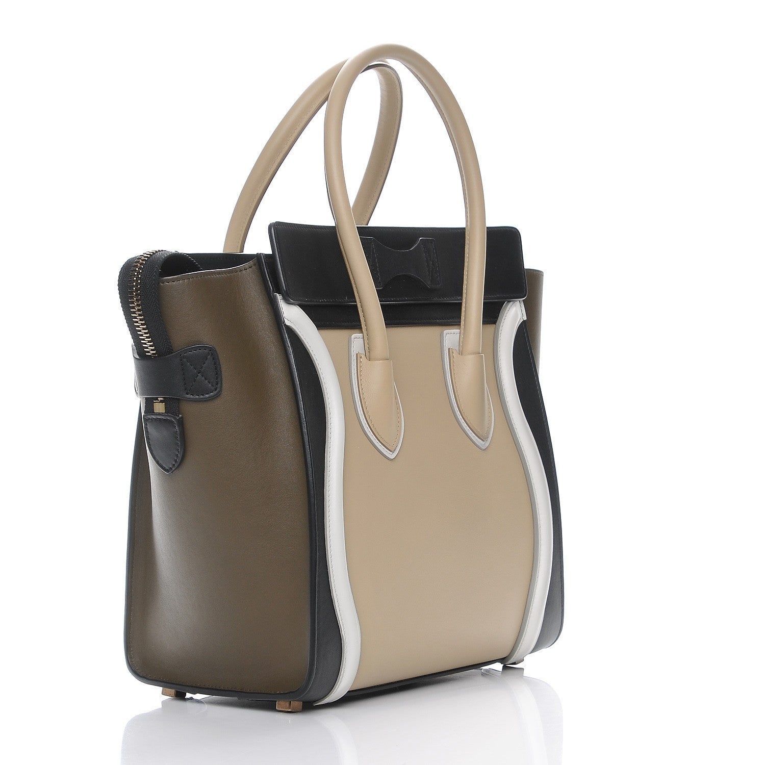 Celine Smooth Calfskin Micro Luggage Beige 3 of 8