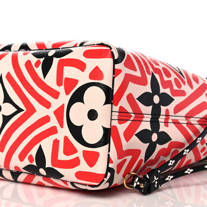 Louis Vuitton Monogram Giant Crafty Neverfull MM Creme Rouge Black 9 of 10