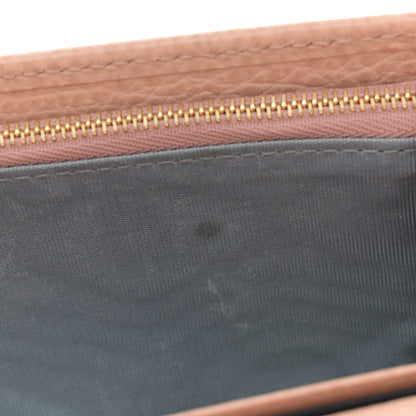 Gucci Metallic Dollar Calfskin Mini GG Marmont Chain Wallet Silver Grey Light Pink 12 of 13