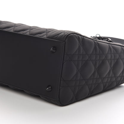 Christian Dior Ultra Matte Calfskin Cannage Medium Lady Dior Black 6 of 11