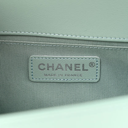 Chanel Calfskin Quilted Medium Boy Flap Light Blue 6 of 11
