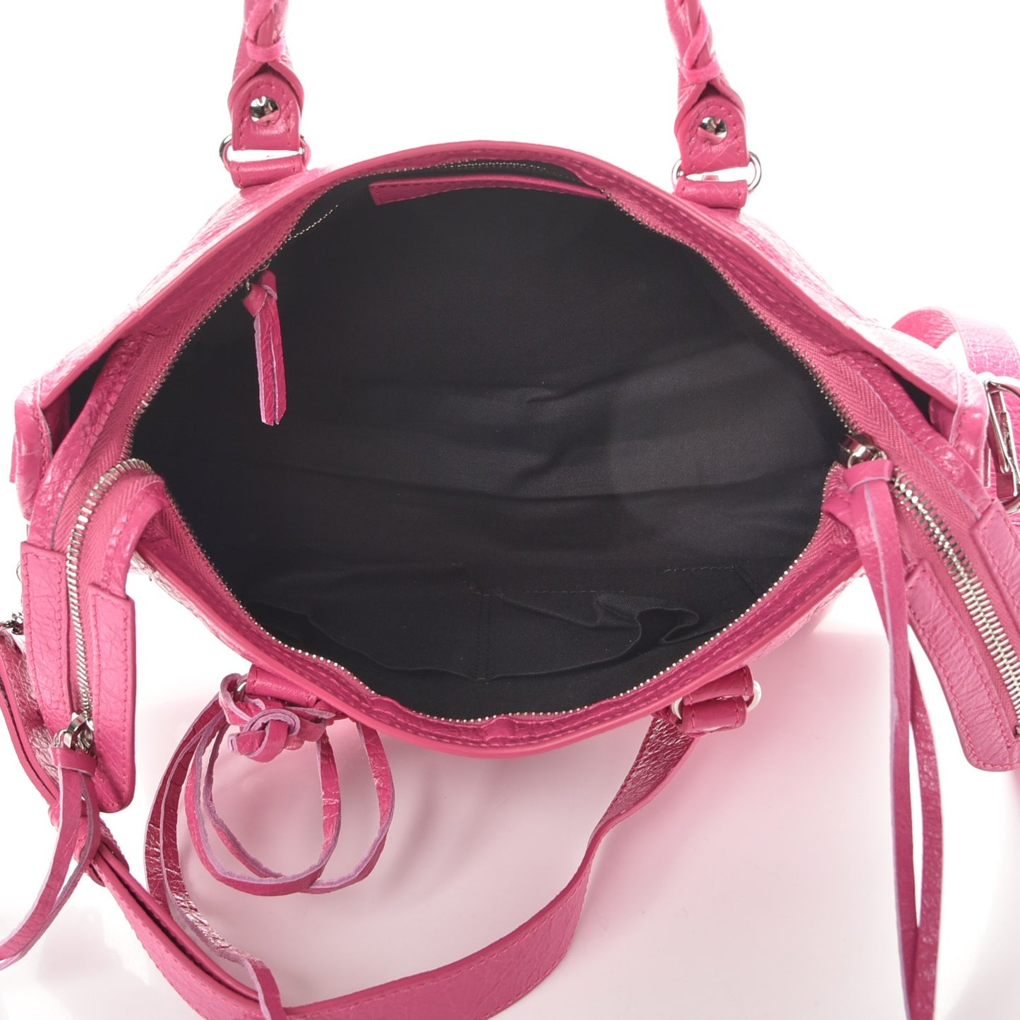 Agneau Classic Silver Hardware S City Rose Flamingo