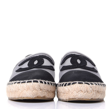 Chanel Mesh Grosgrain CC Espadrilles 37 Grey 2 of 9