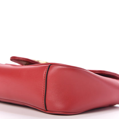 Gucci Calfskin Matelasse Mini GG Marmont Shoulder Bag Hibiscus Red 6 of 9