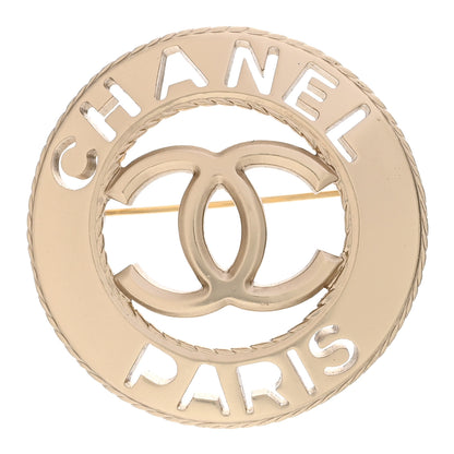 Chanel Metal CC Paris Brooch Silver 1 of 5