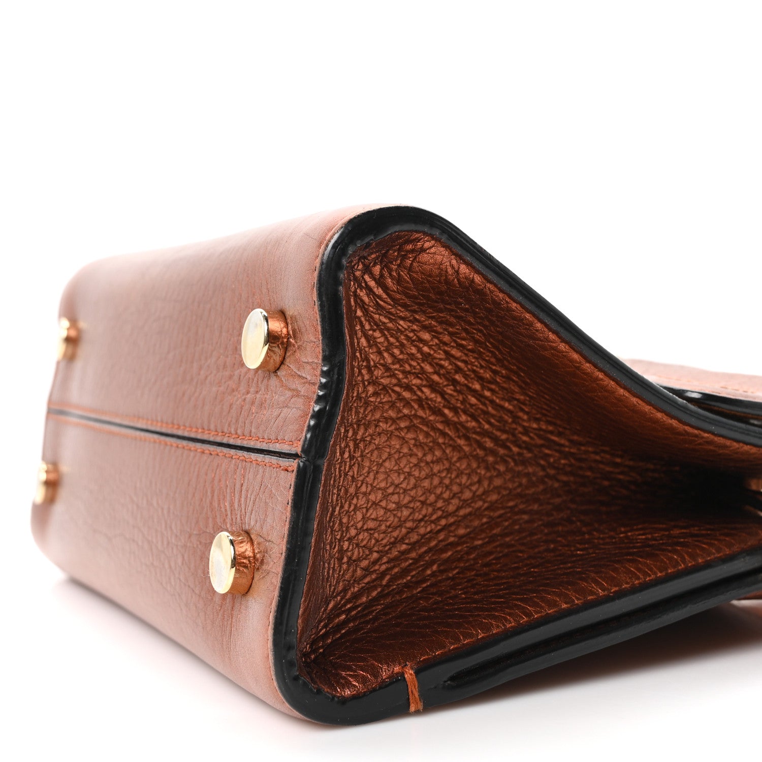 Christian Dior Metallic Grained Calfskin Mini Diorever Flap Orange 9 of 9
