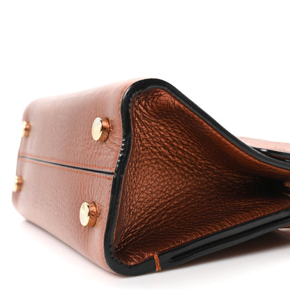 Christian Dior Metallic Grained Calfskin Mini Diorever Flap Orange 9 of 9