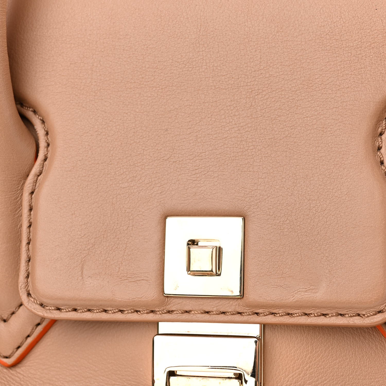 Versace Calfskin Medium Palazzo Empire Bag Beige Blue Orange 10 of 15