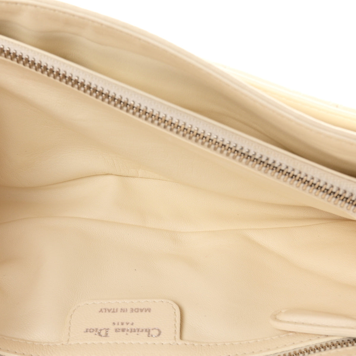 Lambskin Cannage Rendezvous Flap White