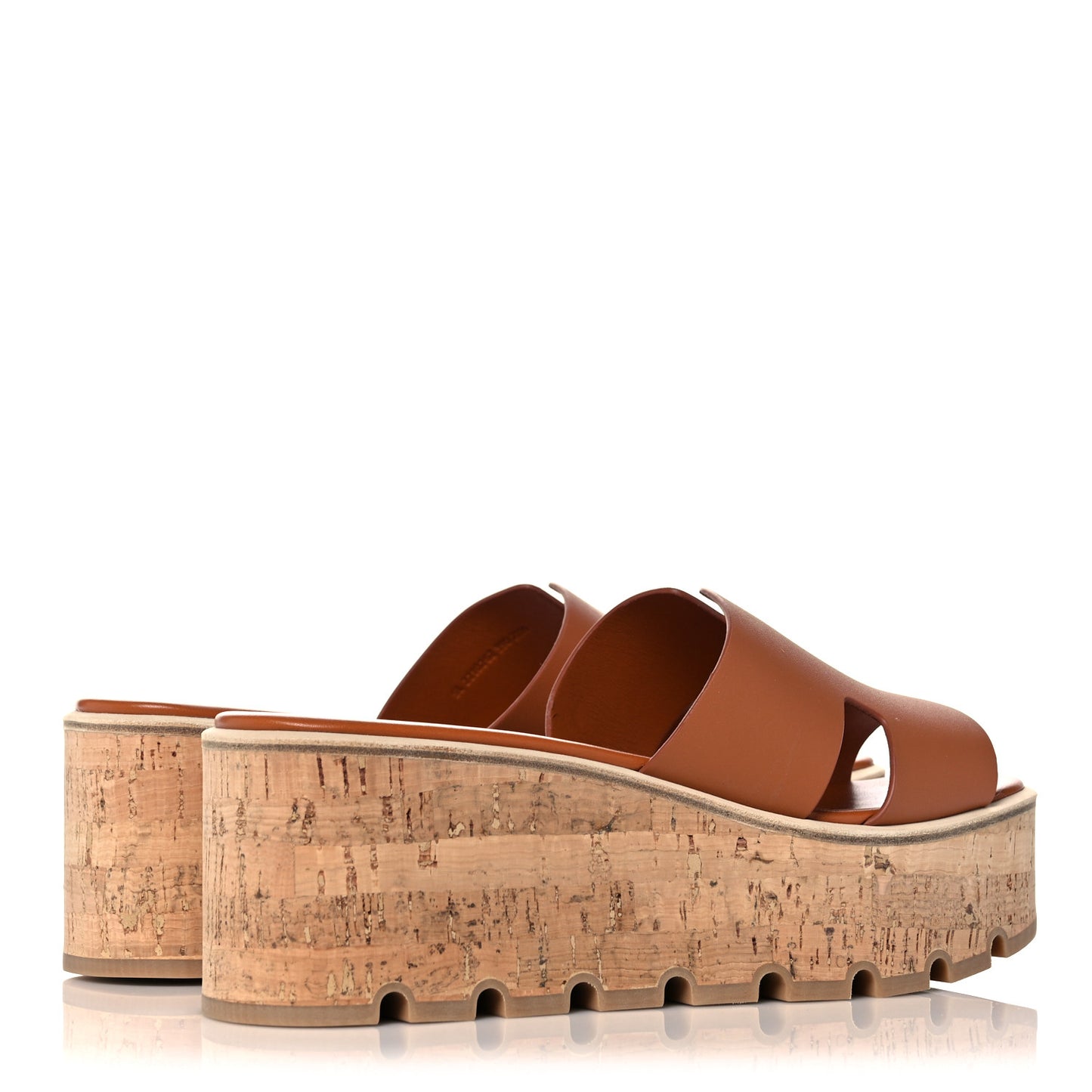 Calfskin Cork Eze 30 Sandals 39 Marron Glaise