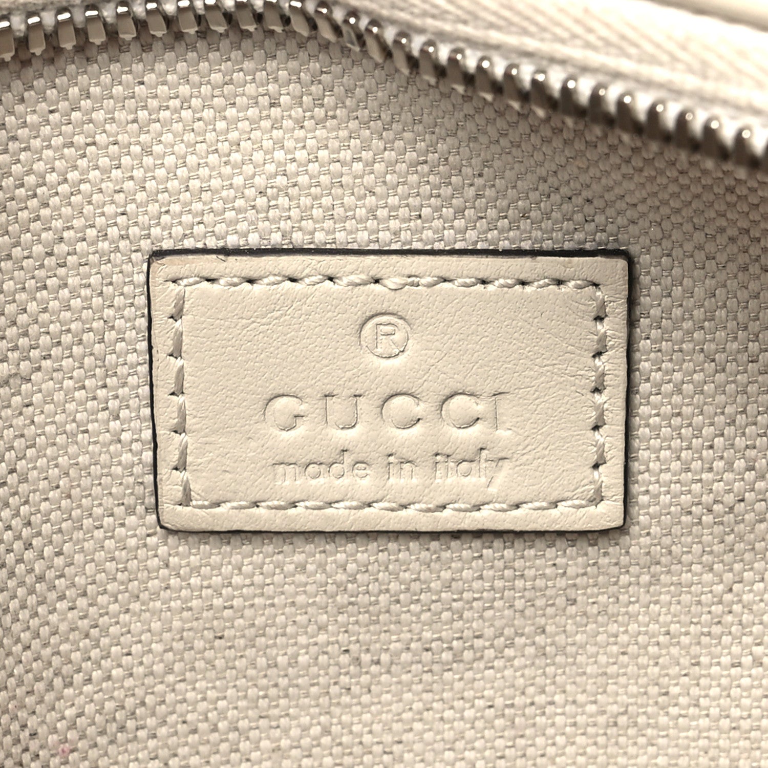 Gucci Calfskin GG Tennis Embossed Belt Bag Mystic White 6 of 12