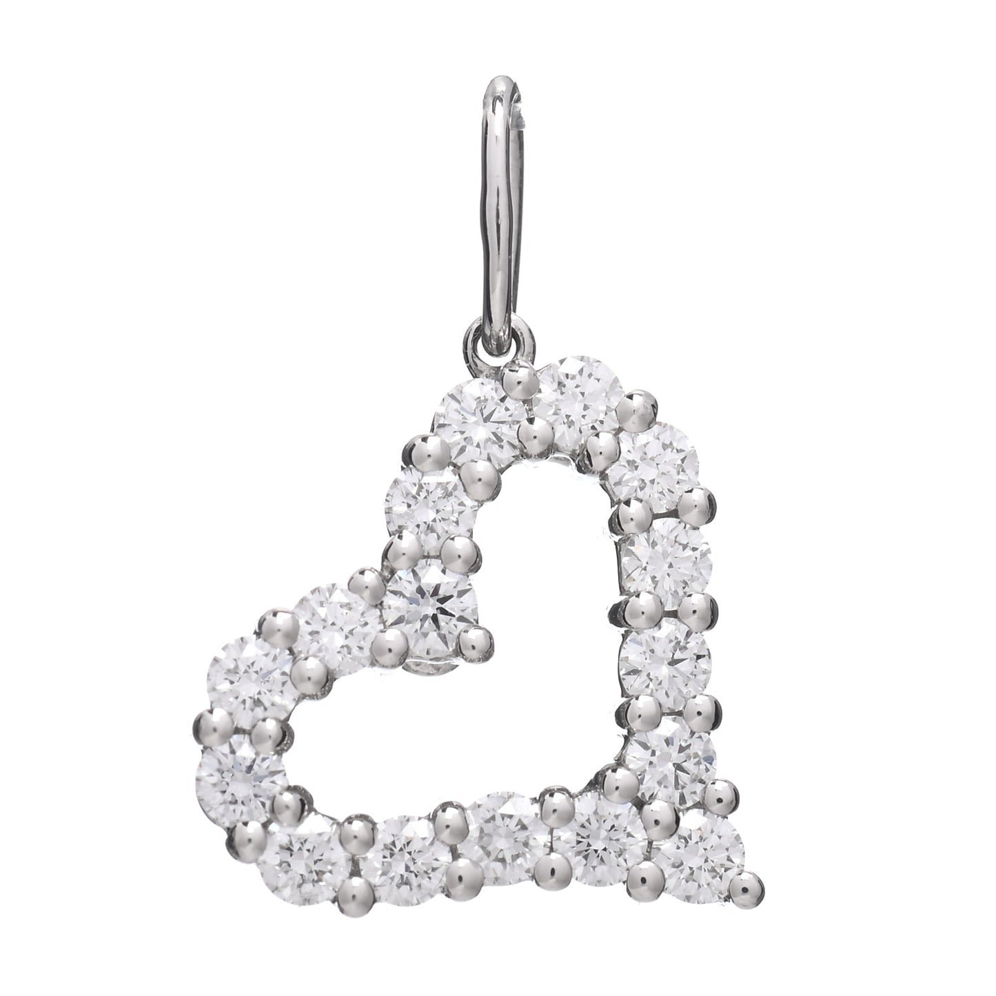 Platinum Diamond Mini Heart Charm