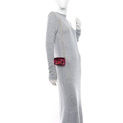 Fendi Sequin Paillettes Shiny Nappa Sex and the City Nano Maxi Buckle Baguette Charm Ciclamino Pilar 2 of 8