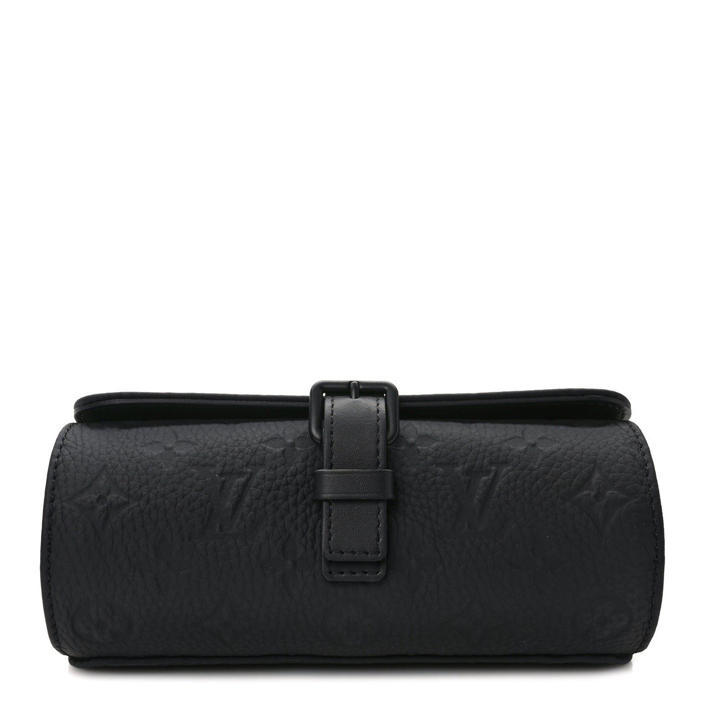 LOUIS VUITTON Monogram Taurillon Etui 3 Montres Watch Travel Case Black