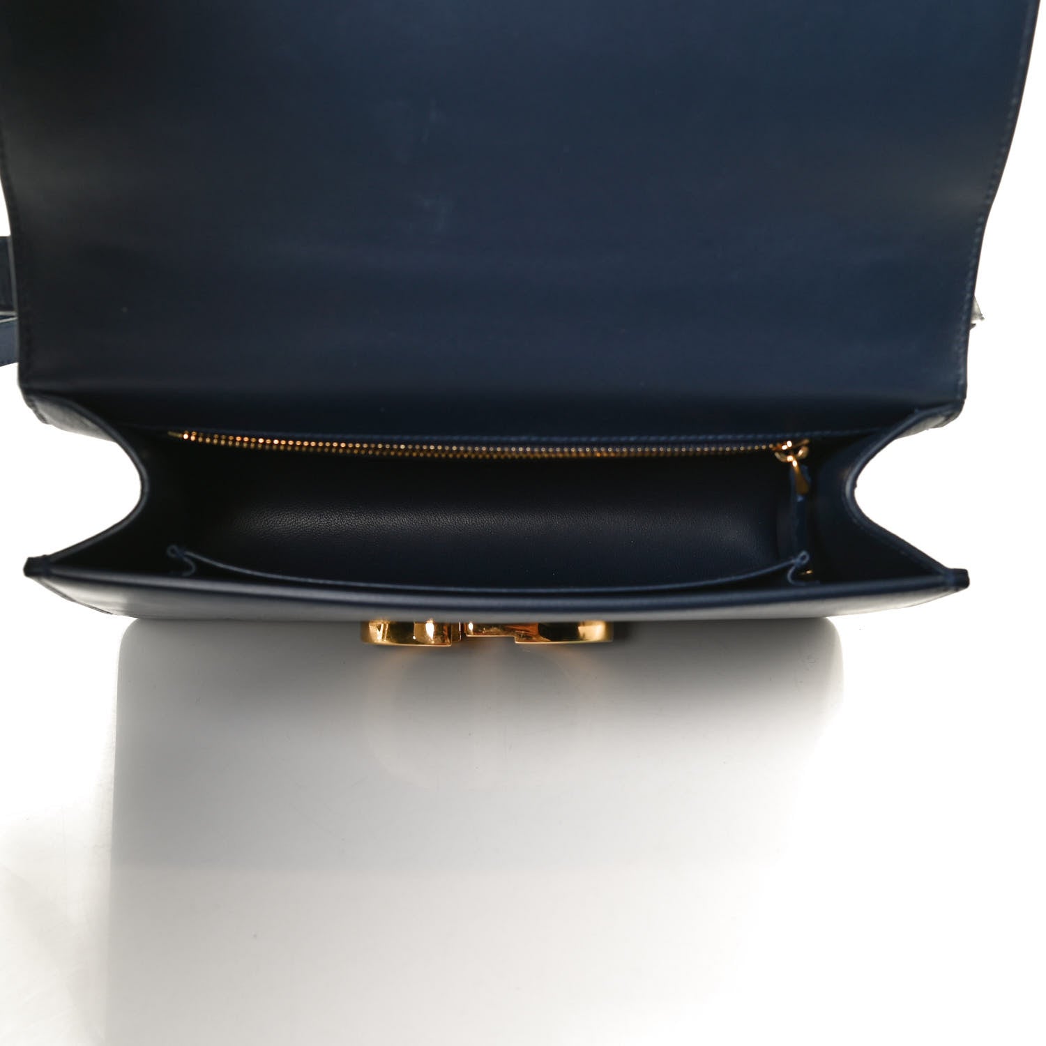 Christian Dior Shiny Crinkled Lambskin 30 Montaigne Flap Bag Indigo 4 of 12