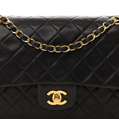 Chanel Lambskin Quilted Medium Double Flap Black 8 of 13