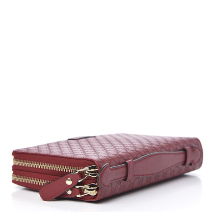 Gucci Microguccissima Zip Around Top Handle Travel Wallet Red 4 of 7