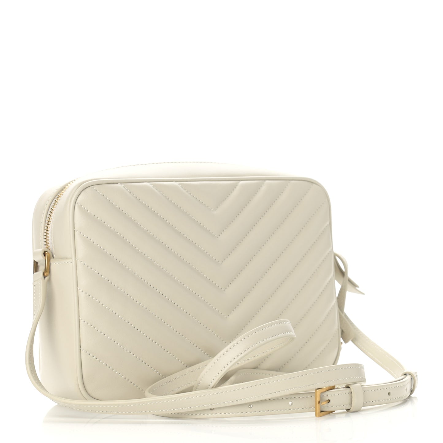 Calfskin Matelasse Monogram Lou Camera Bag Crema Soft