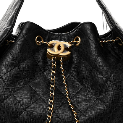 Chanel Caviar Quilted Medium Chanel 25 Handbag Black 10 of 12