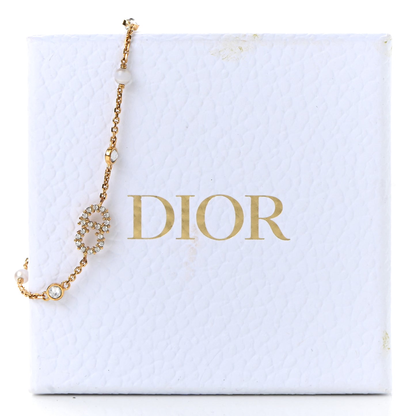 Crystal Pearl Clair D Lune Bracelet Gold