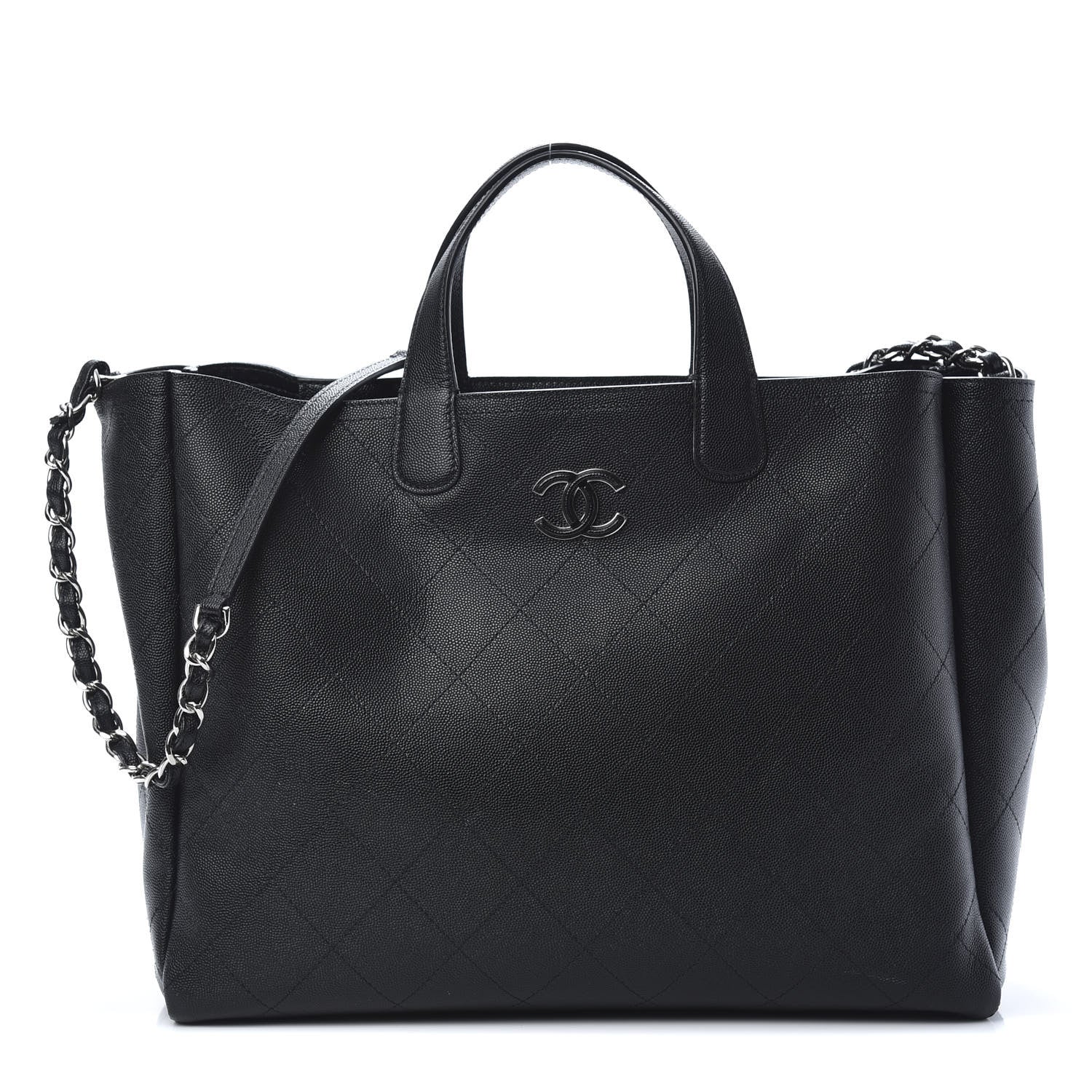 Chanel Caviar Stitched Large Shopping Tote Black 1 of 12