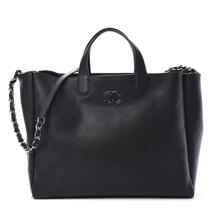 Chanel Caviar Stitched Large Shopping Tote Black 1 of 12