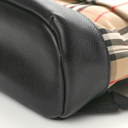 Burberry House Check Canvas Calfskin Small Nico Backpack Archive Beige 9 of 9