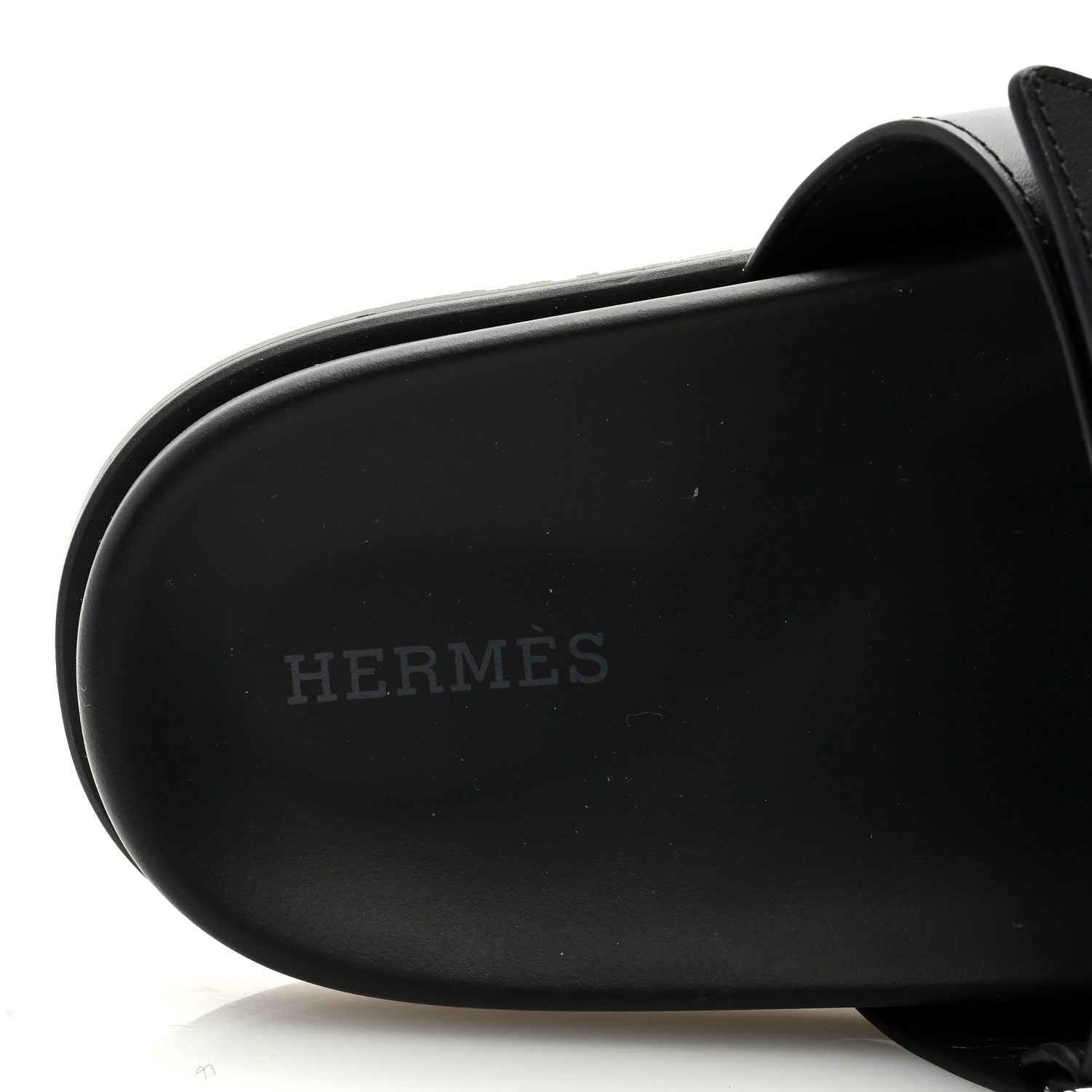 Hermes Calfskin Womens Chypre Sandals 38.5 Black 7 of 7