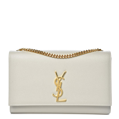 Saint Laurent Grain De Poudre Medium Classic Monogram Kate Satchel Blanc Vintage 1 of 9
